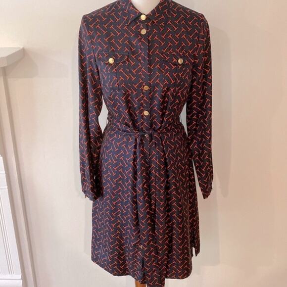 Elizabeth McKay 6 Dress Silk Fall Dress Long Sleeve 6 Classic Equestrian Preppy - Picture 7 of 17
